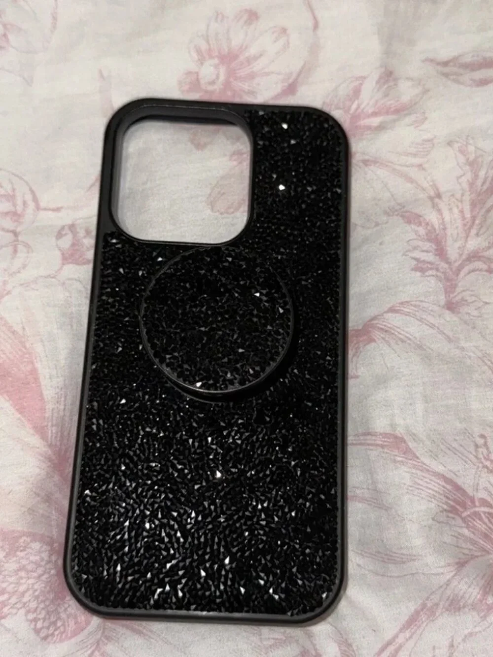 [BOGO] NWT Swarovski Black Rhinestone iPhone 14 Pro Case w/ Popsocket